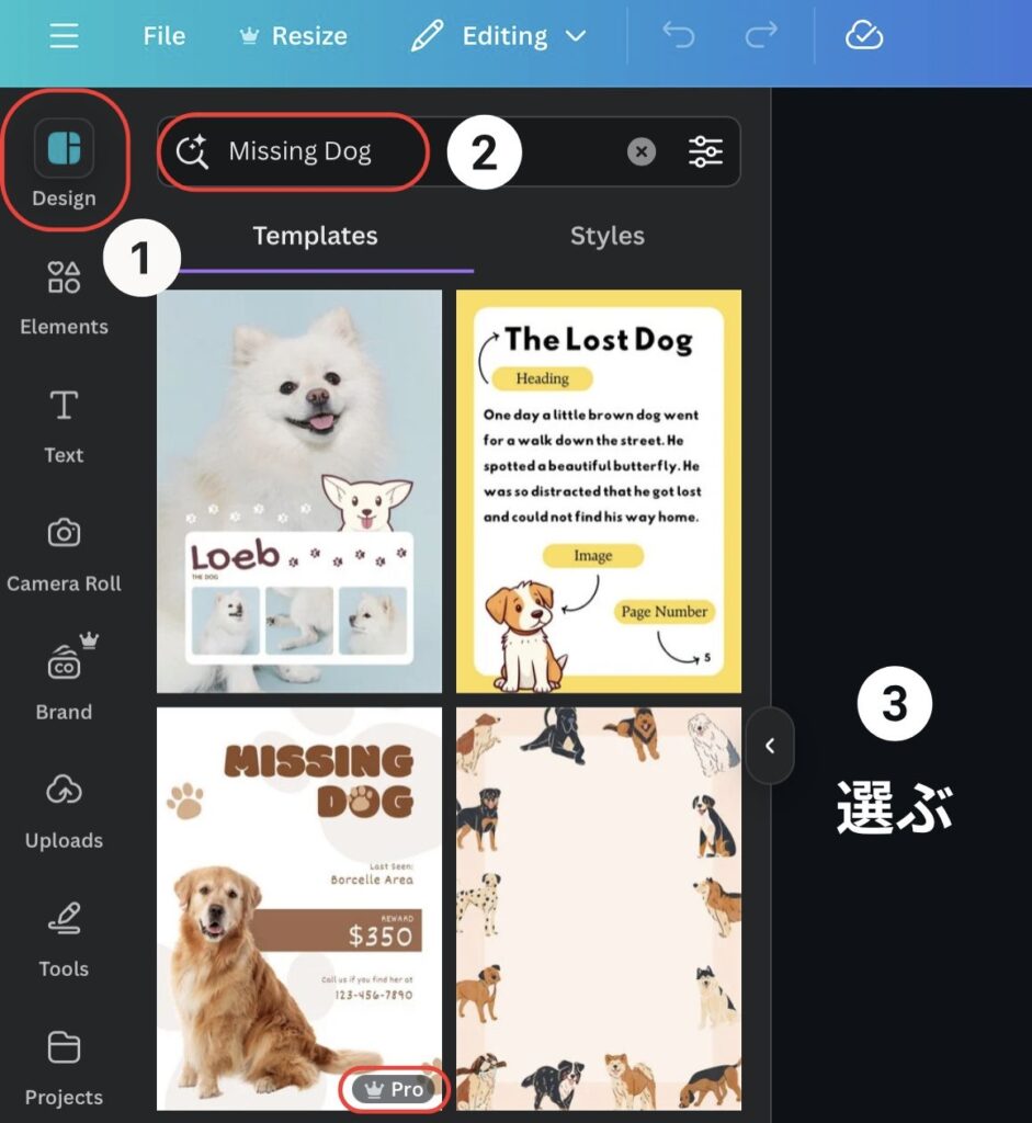 Canva　テンプレート