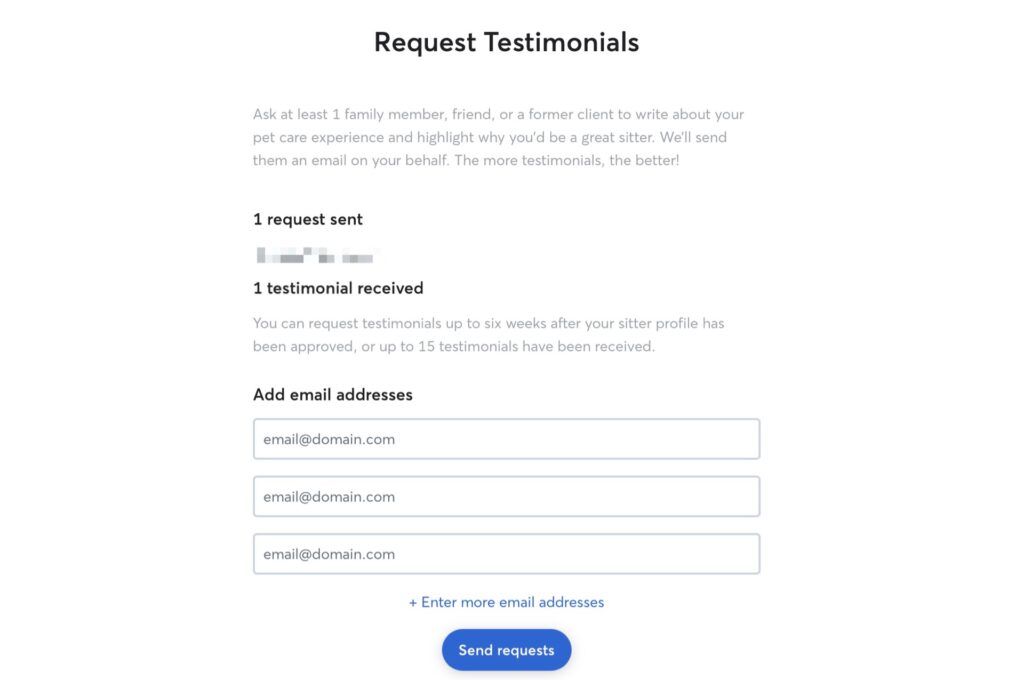 Rover 推薦状を書いてもらう